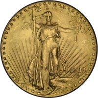 Złota moneta 20 dolarów, Double Eagle - awers