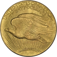 Złota moneta 20 dolarów, Double Eagle - rewers